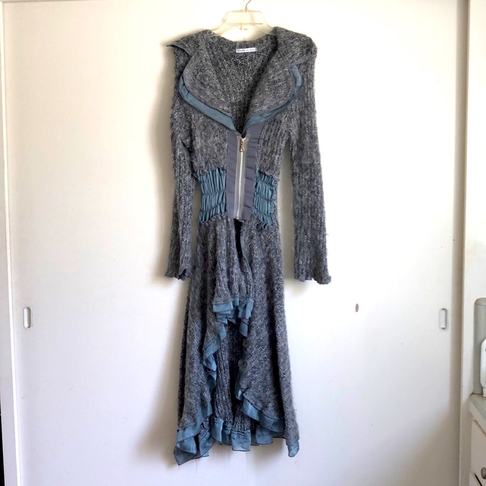 3/4 Length Wool Designer Sweater - Never Worn